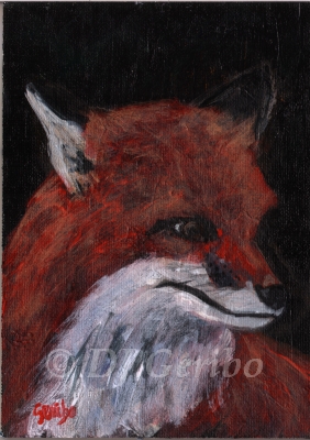 Fox Serenity - Daily Paintings Animals by artist DJ Geribo