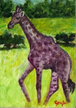 Giraffe Strolling